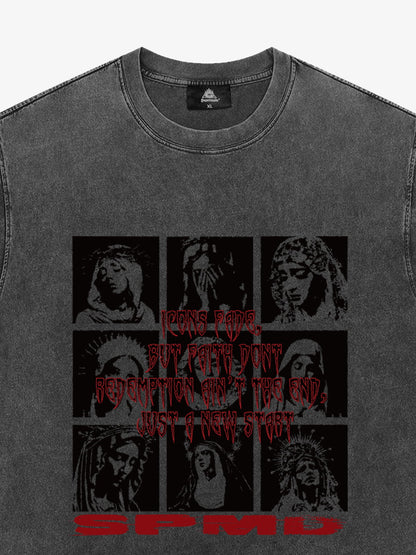 Original Saint Slogan Graphic T-Shirt 