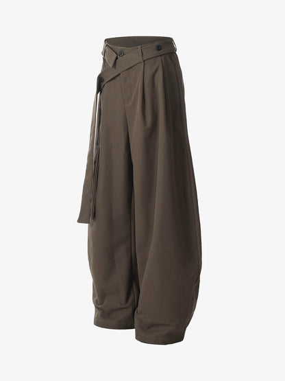 Pleated Belted Machete Track Pants 
