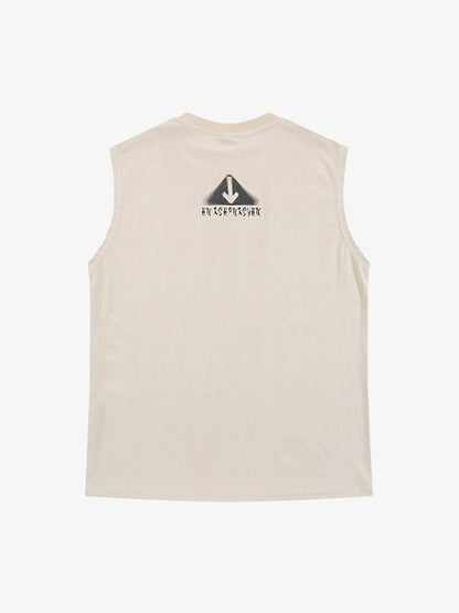 Thesupermade Retro Hip Hop Abstract Letter Print Vests 