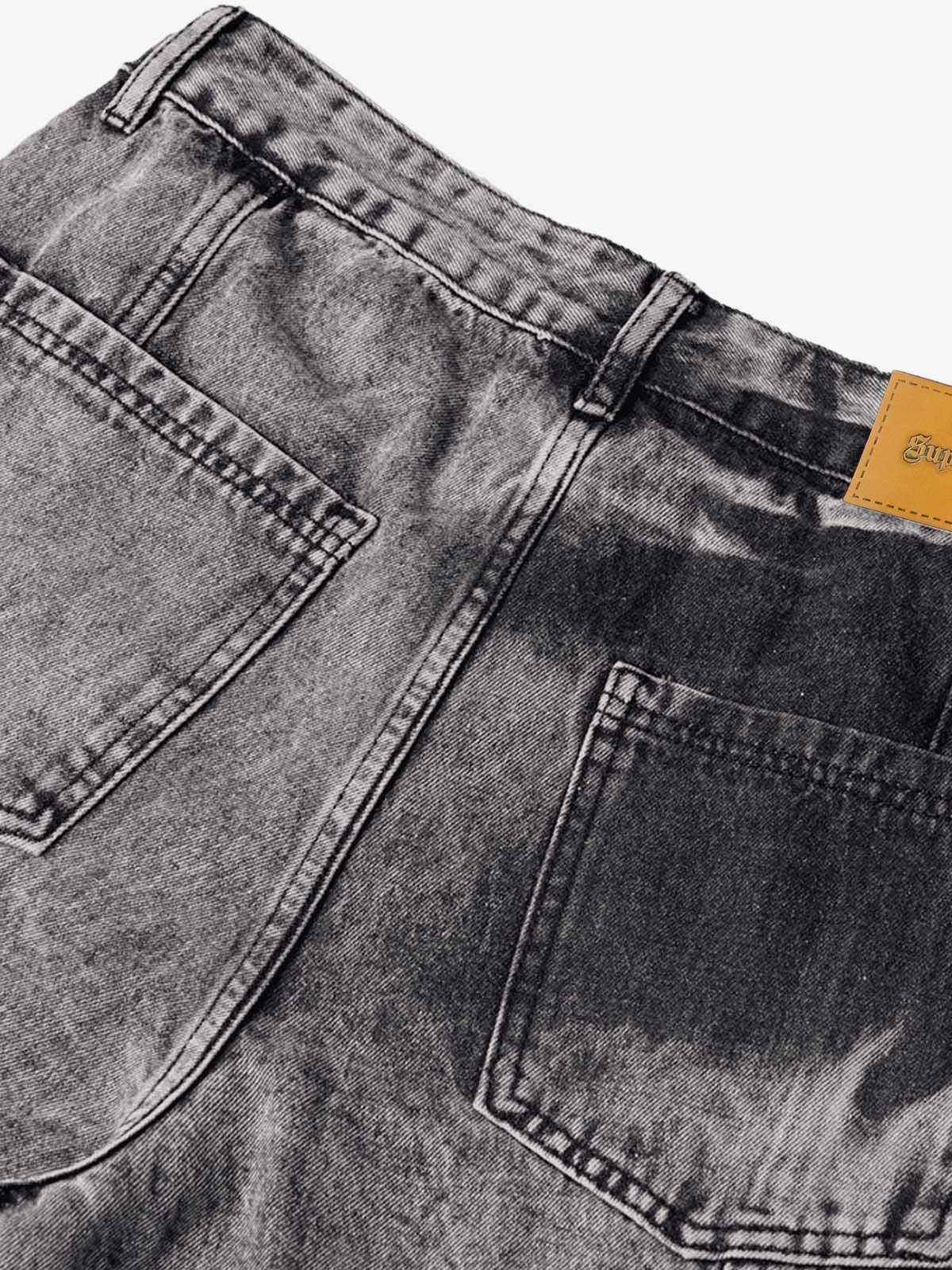 Thesupermade High Street Washed Distressed Work Jeans - 2163 