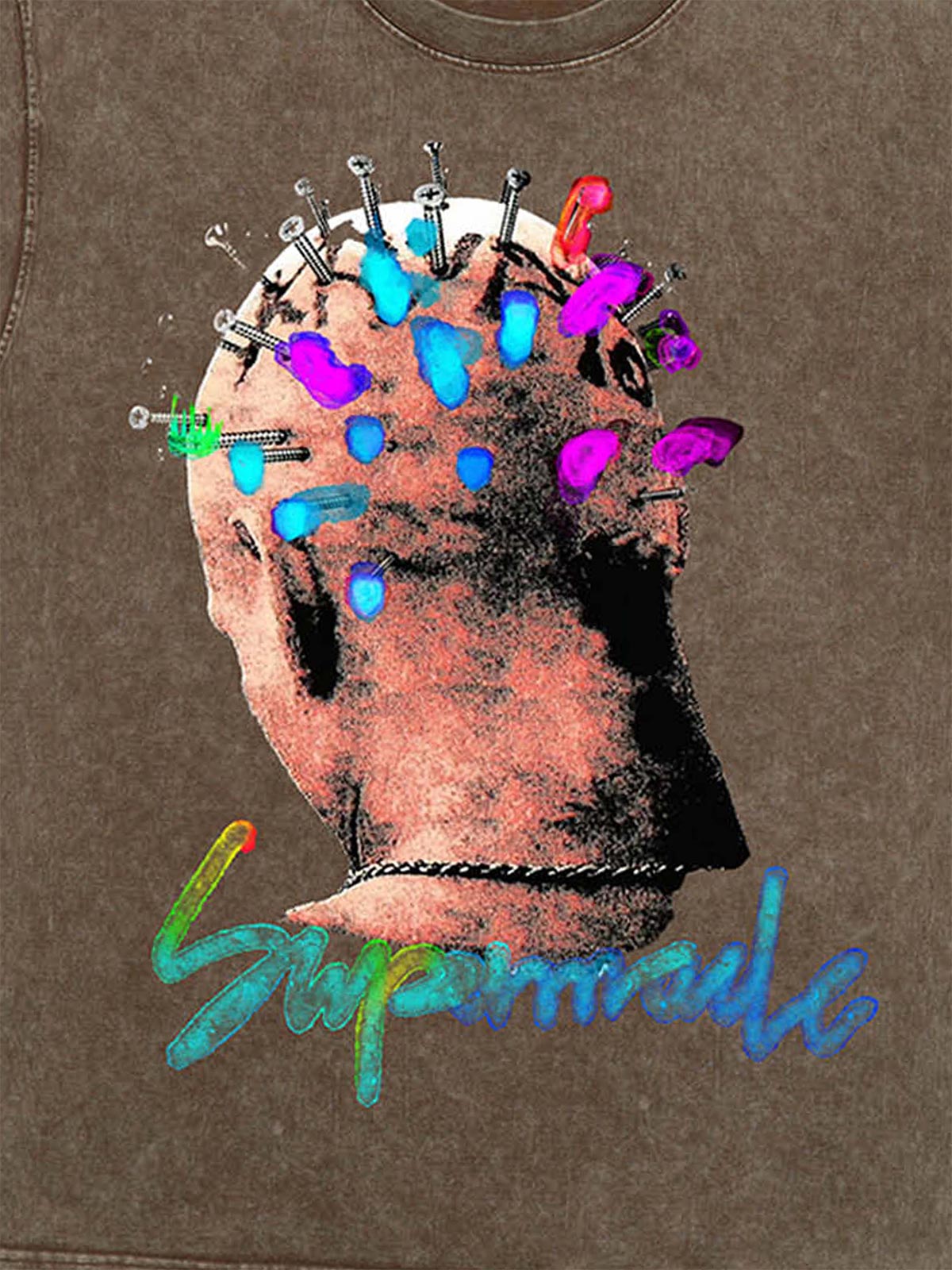 Thesupermade Street Artistic Painted Portrait T-shirt 