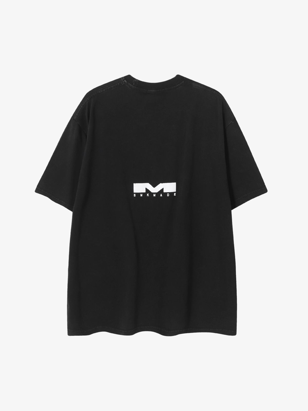 Heavy Washed Distressed Dirty Print Letter T-shirt 
