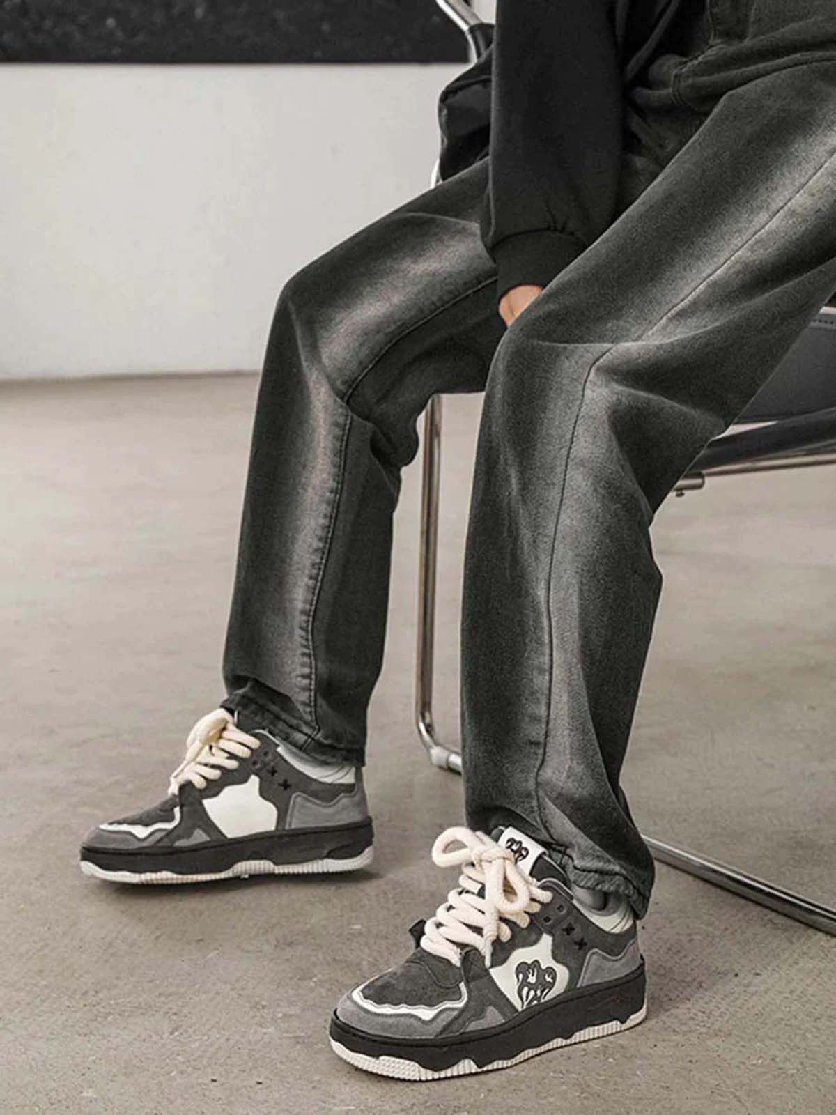 Monochrome Shadowwave Heavy-Duty Street Sneakers-1507 