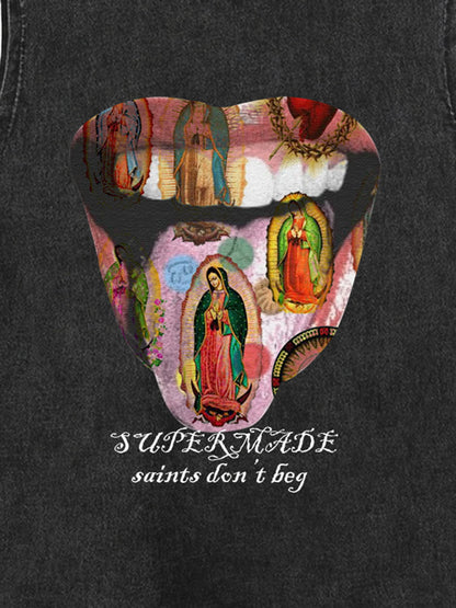 Original Saints Don' t  Beg Graphic Vest - 2478 