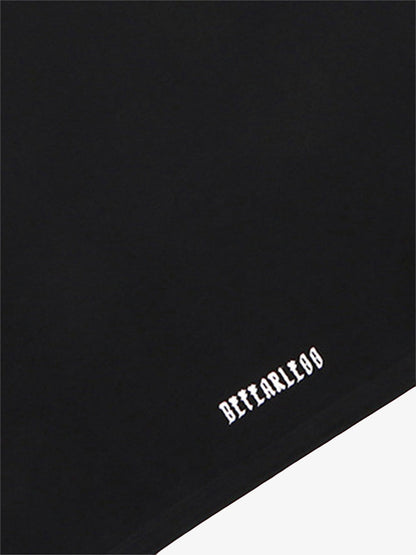 Retro Gradient Letter Printed Washed Oversize T-shirt 