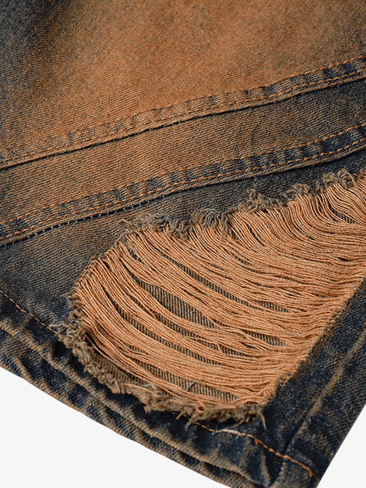 Thesupermade High Street Ripped Denim Shorts 