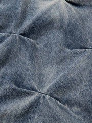 Distressed Washed Pleated Jeans 