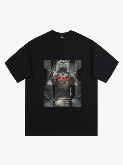 Original Cross Portrait Graphic T-Shirt 