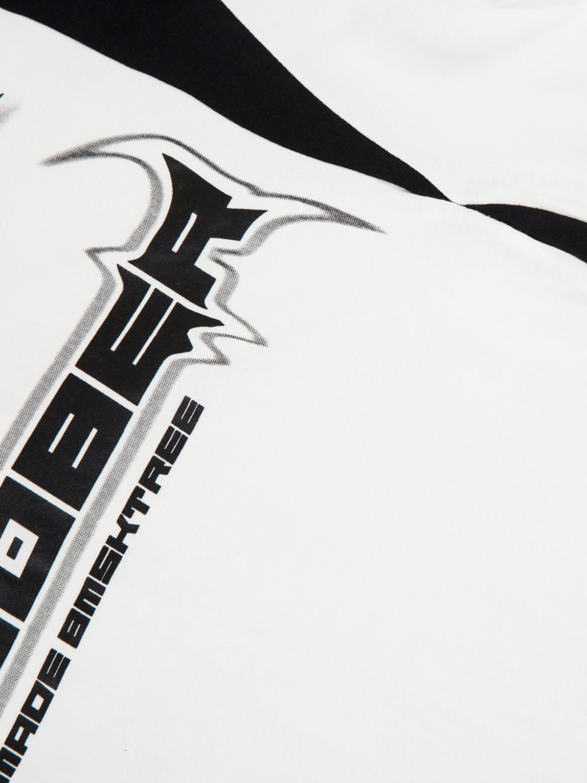 Thesupermade Star Color-Blocking Long Sleeve Quarter Zipper Shirt 