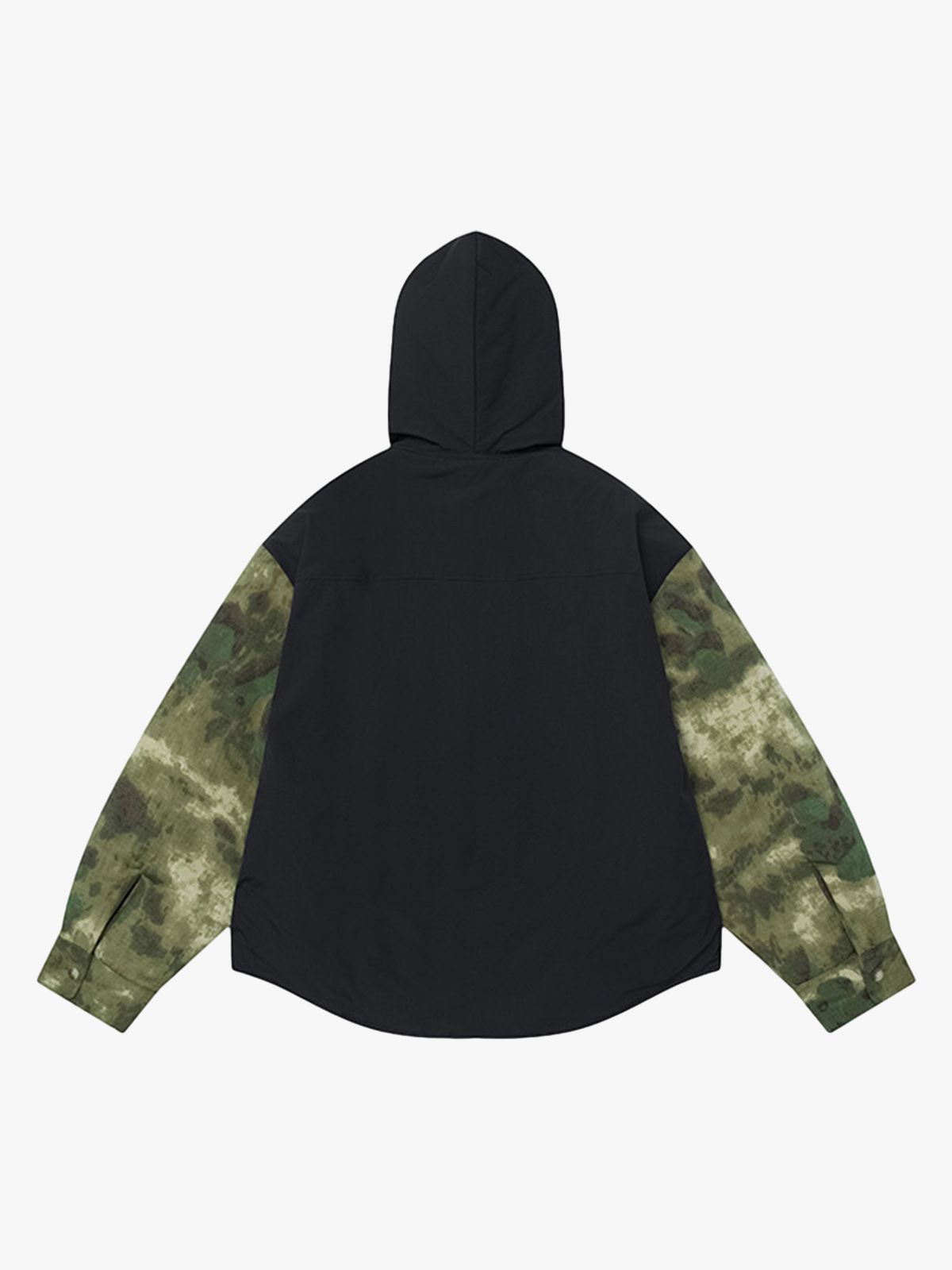Thesupermade Camouflage Patchwork Hooded Jacket 