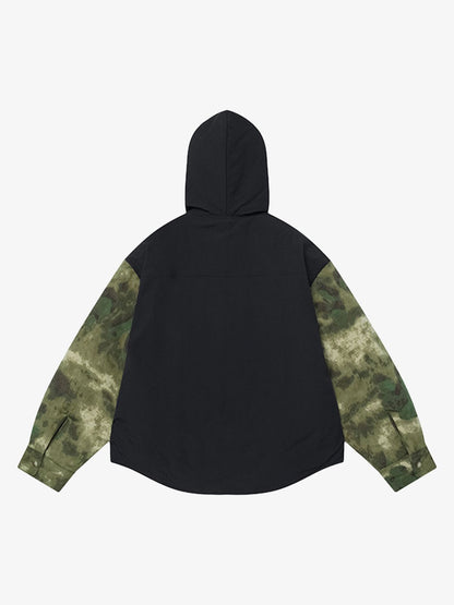Thesupermade Camouflage Patchwork Hooded Jacket 