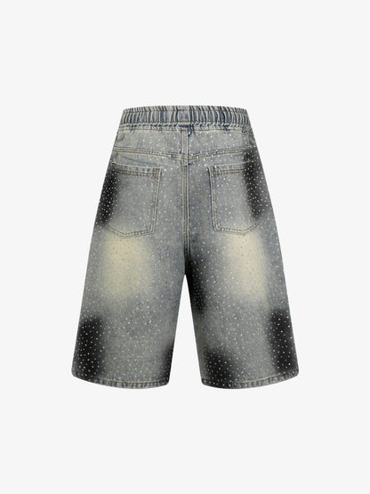Heavy Diamond Drawstring Denim Jorts 