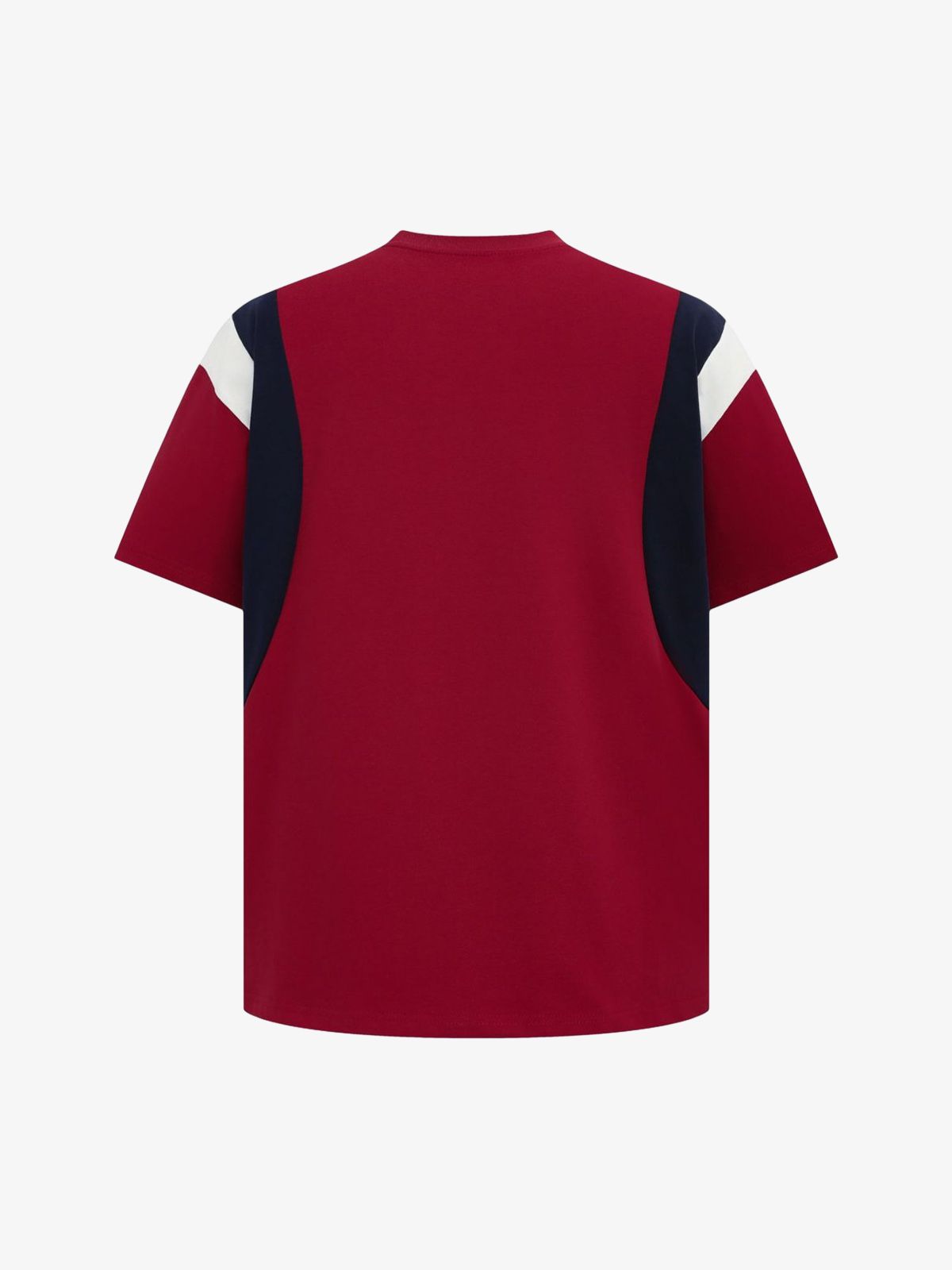 Retro Contrast Color Stitching Embroidered Letter Jersey T-shirt 