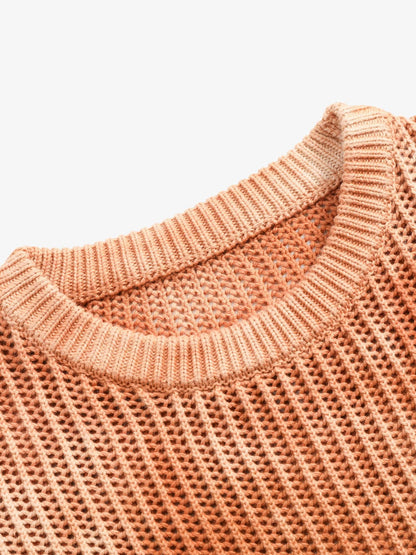 Gradient Ombre Knit  Crew Neck Sweater 