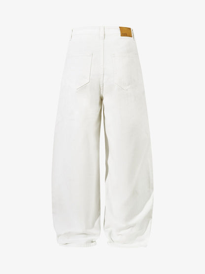 Washed Cleanfit Barrel Jeans 