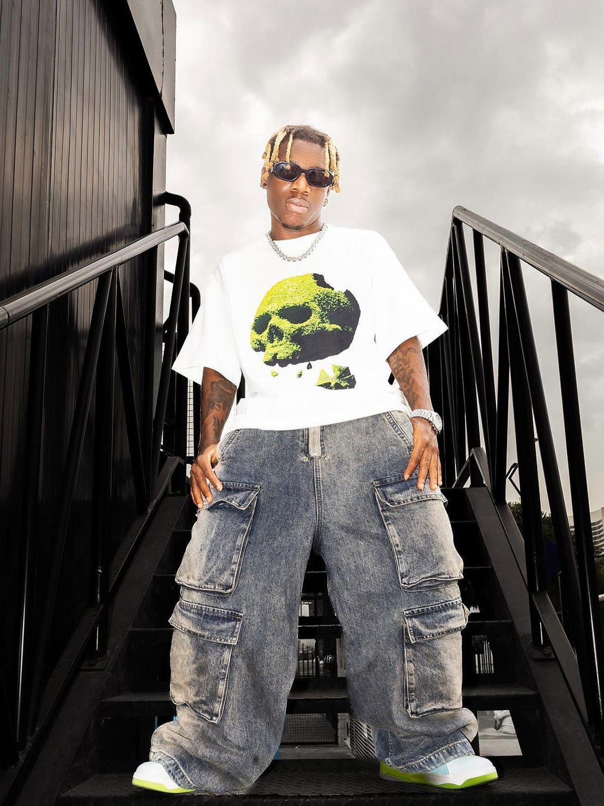 Thesupermade Skull Print T-shirt - 1836 