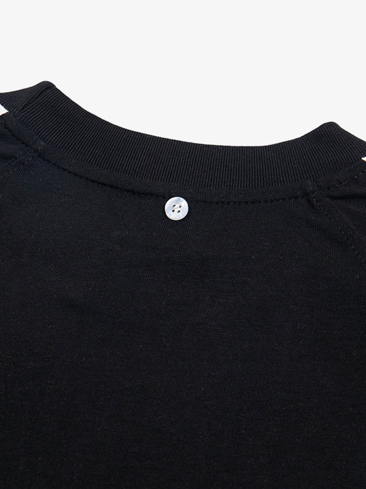 Plaid Patch Knotted Scarf T-Shirt 