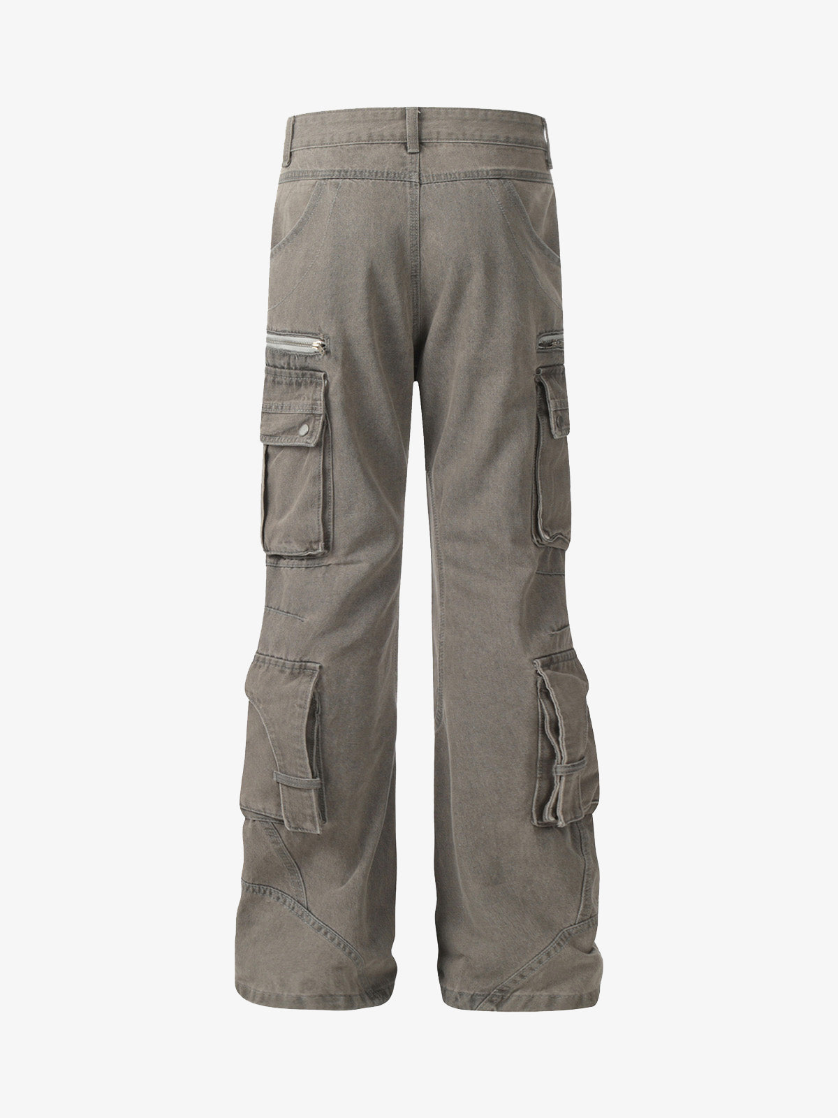 Washed Multi-Pocket Bootcut Jeans 