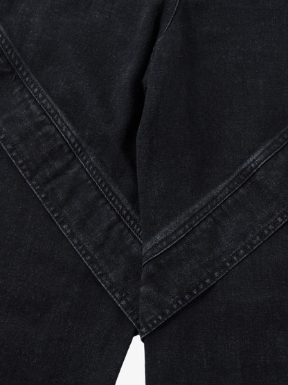 Deconstructed Split Pleated Pocket Cargo Jeans 