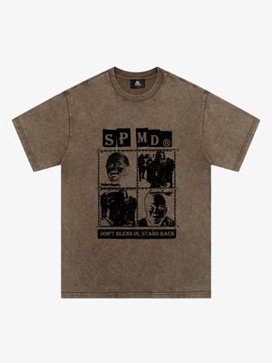 Original Street Protrait Graphic Print T-Shirt 