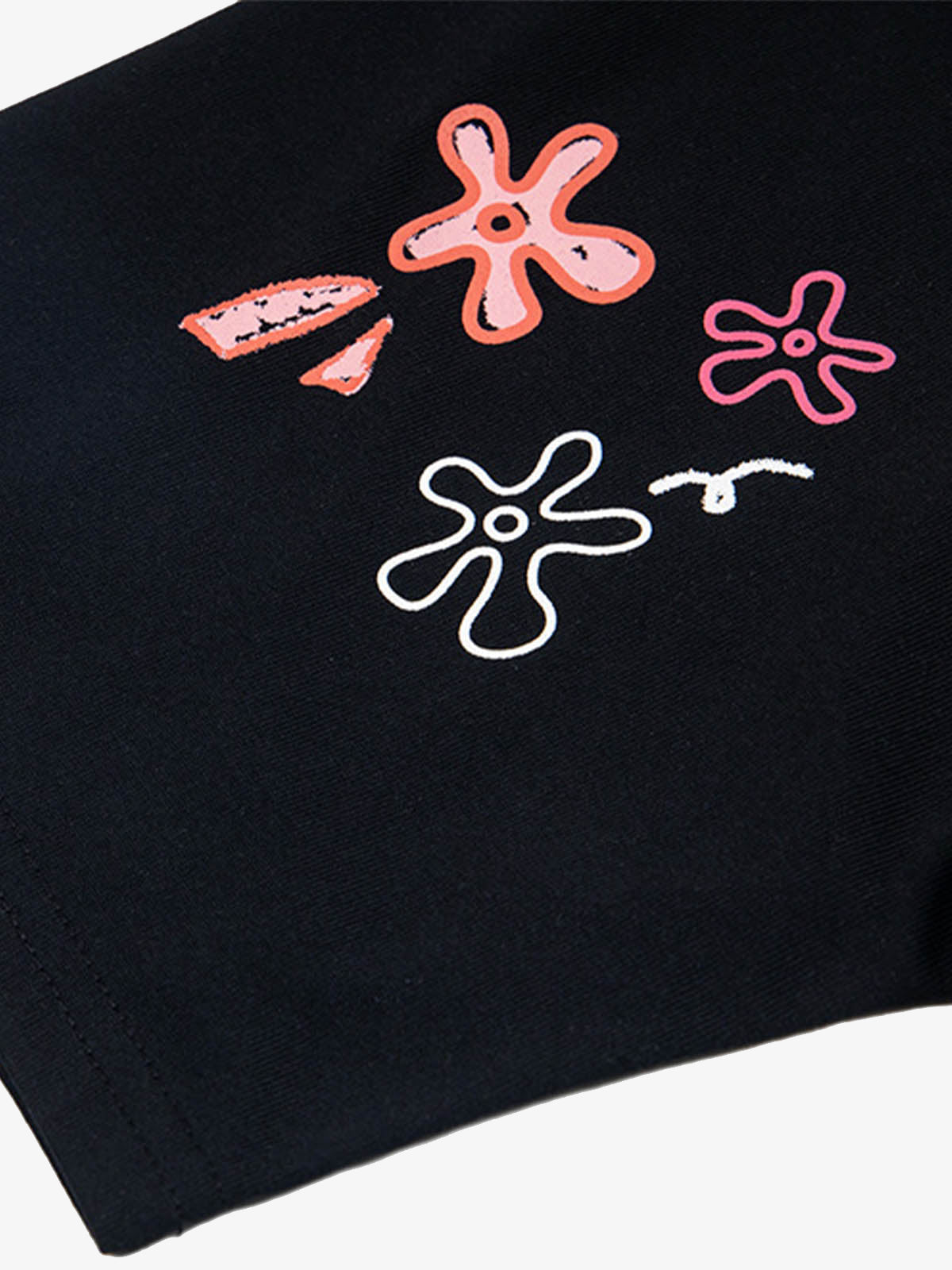 Floral Embroidered Crew Neck T-Shirt 