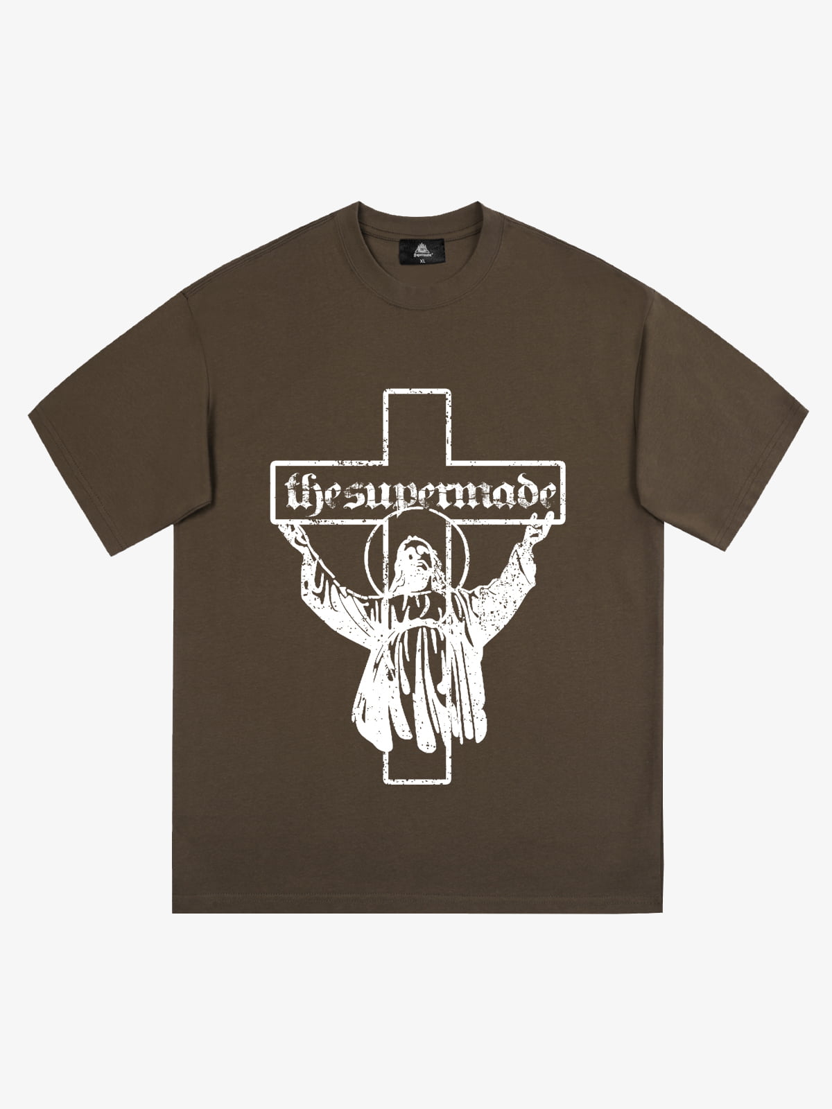 Original Distressed Cross Graphic T-Shirt 