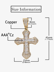 Thesupermade Corss Full Diamond Necklace-1514 