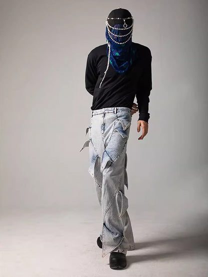 Thesupermade High Street Deconstructed Washed Jeans 