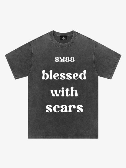 Original "Blessed With Scars" Slogan T-Shirt 