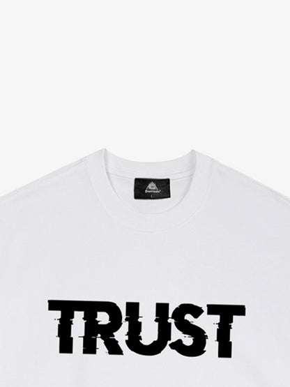 Original ”Trust is a Bullet“ Graphic Slogan T-Shirt 