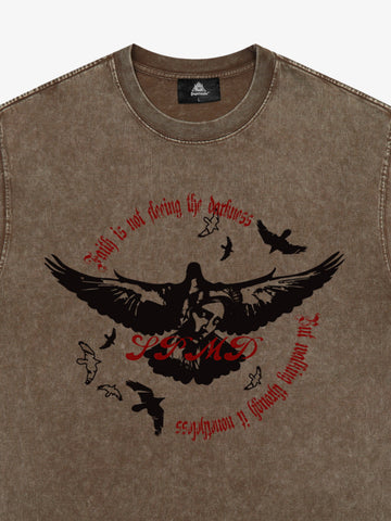Original Vintage Washed Slogan Graphic T-Shirt 