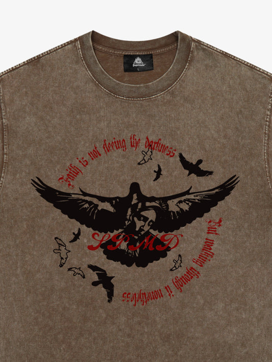 Original Vintage Washed Slogan Graphic T-Shirt 