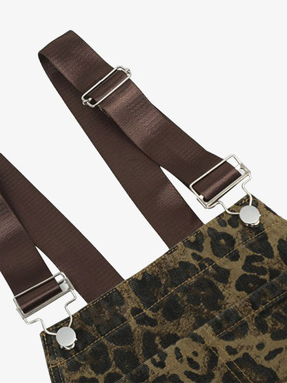 Thesupermade Leopard Print Street Style Workwear Overalls - 2020 