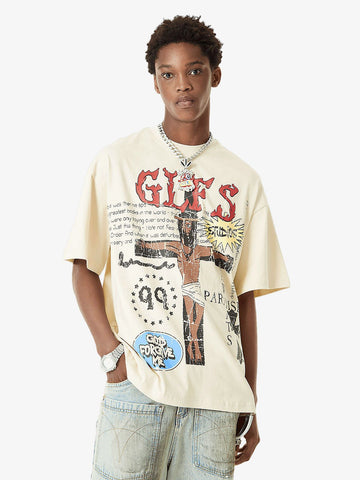 Thesupermade Funny Jesus Graffiti Street Rap T-shirt 