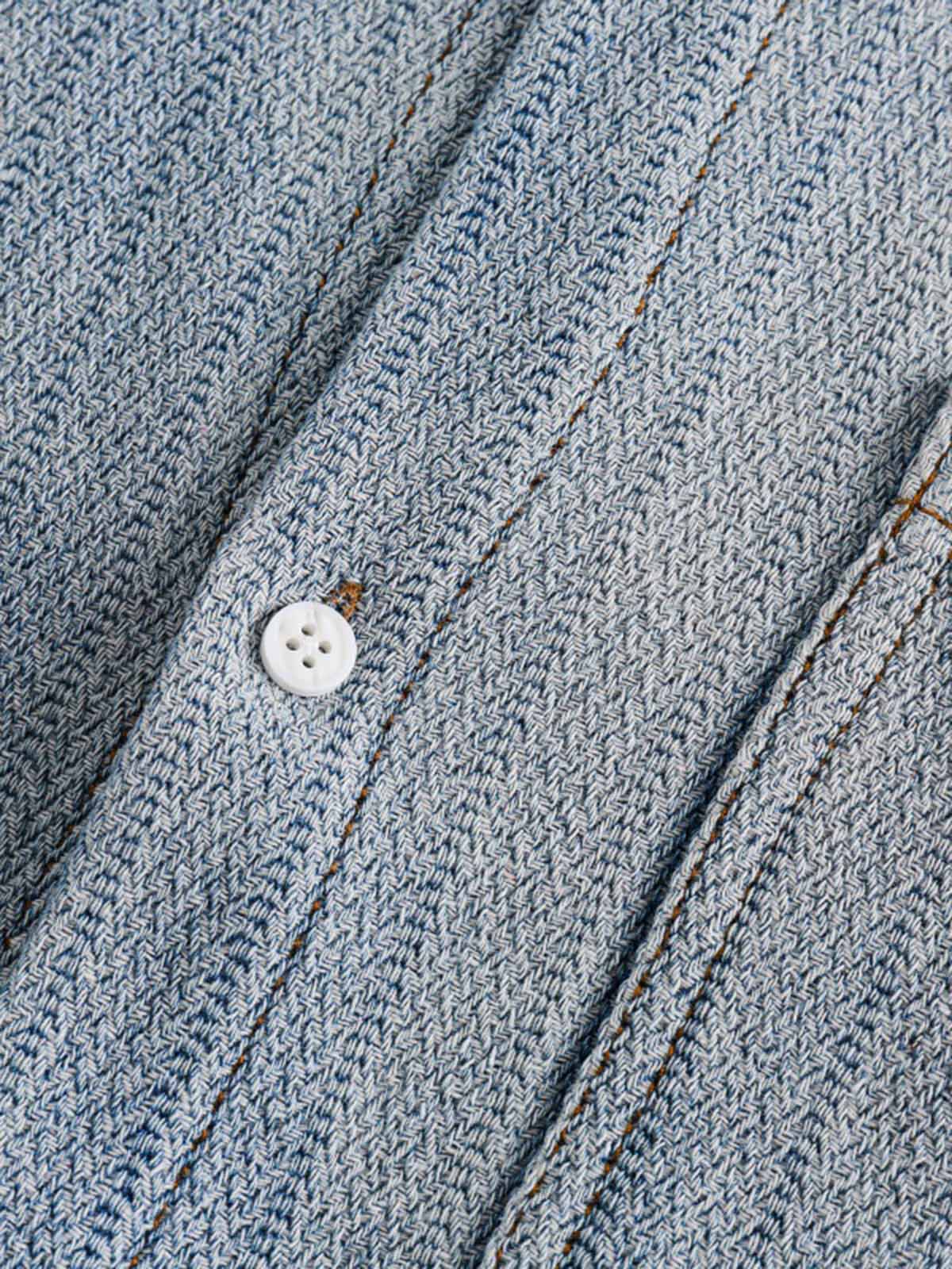 Thesupermade Gradient Denim Short-Sleeve Shirt 