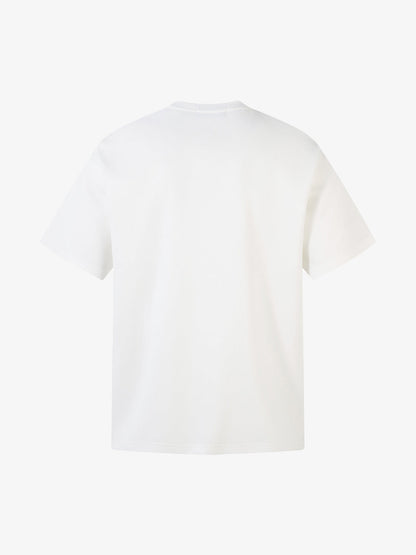 Retro Quarter Zip Up Suede Embroidered T-shirt 