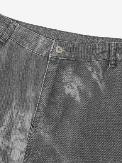 Thesupermade High Street Hip-hop Distressed Washed Work Jeans 