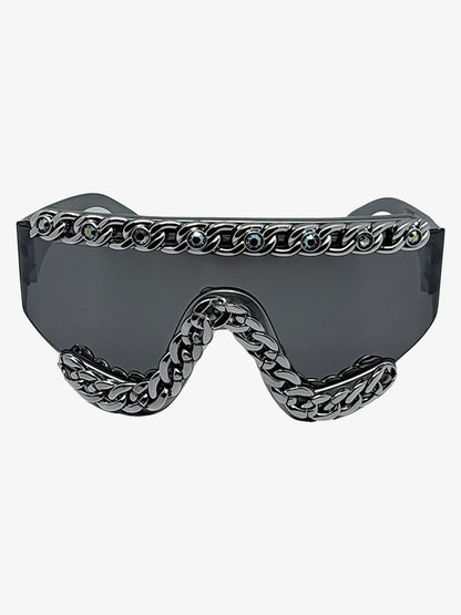 Chain-Embellished Sunglasses 