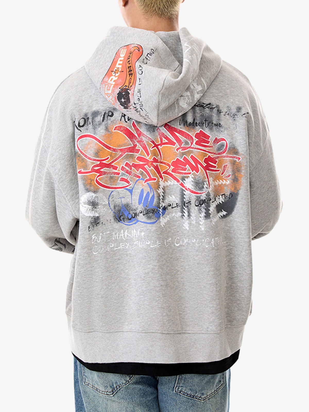 Thesupermade Graffiti Cardigan Hoodie 