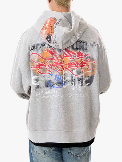Thesupermade Graffiti Cardigan Hoodie 