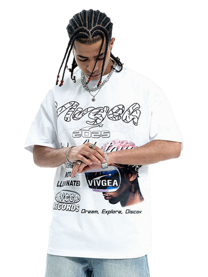 Retro Sci-Fi Graphic T-Shirt 