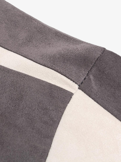 Jersey Deconstructed Contrast Color Stitching Print T-shirt - 2407 
