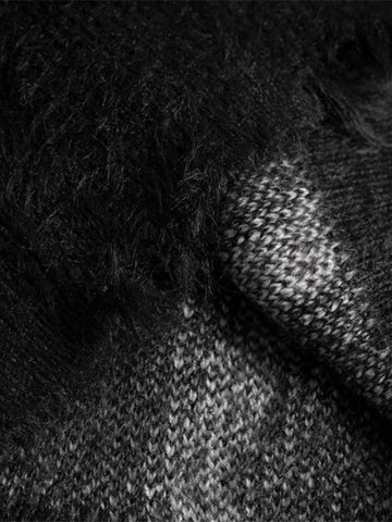 Thesupermade Ripped Knit Turtleneck Sweater - 1525 