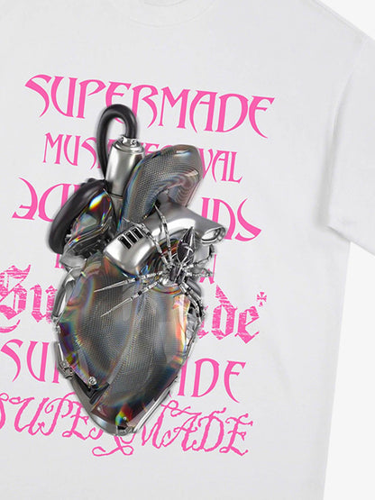 Cyberpunk Heart Graphic T-Shirt 
