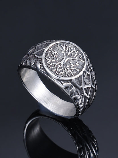 Tree Of Life Vine Stainless Steel Ring 