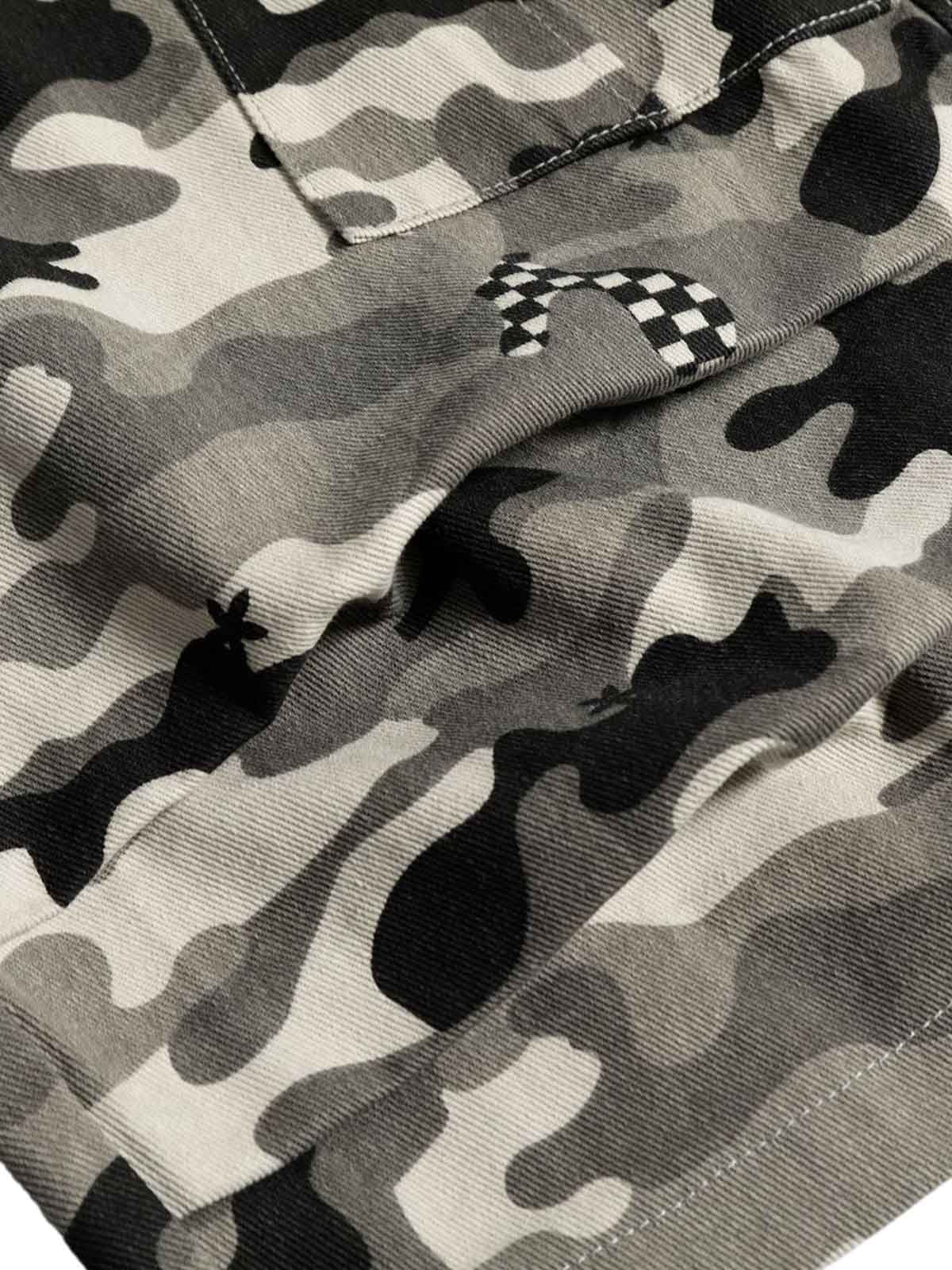 Camouflage Multi-pocket Cargo Jorts - 2429 