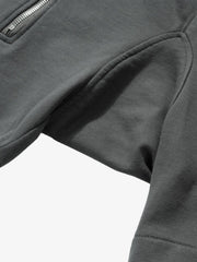 Retro Functional Zipper Slit Jort 