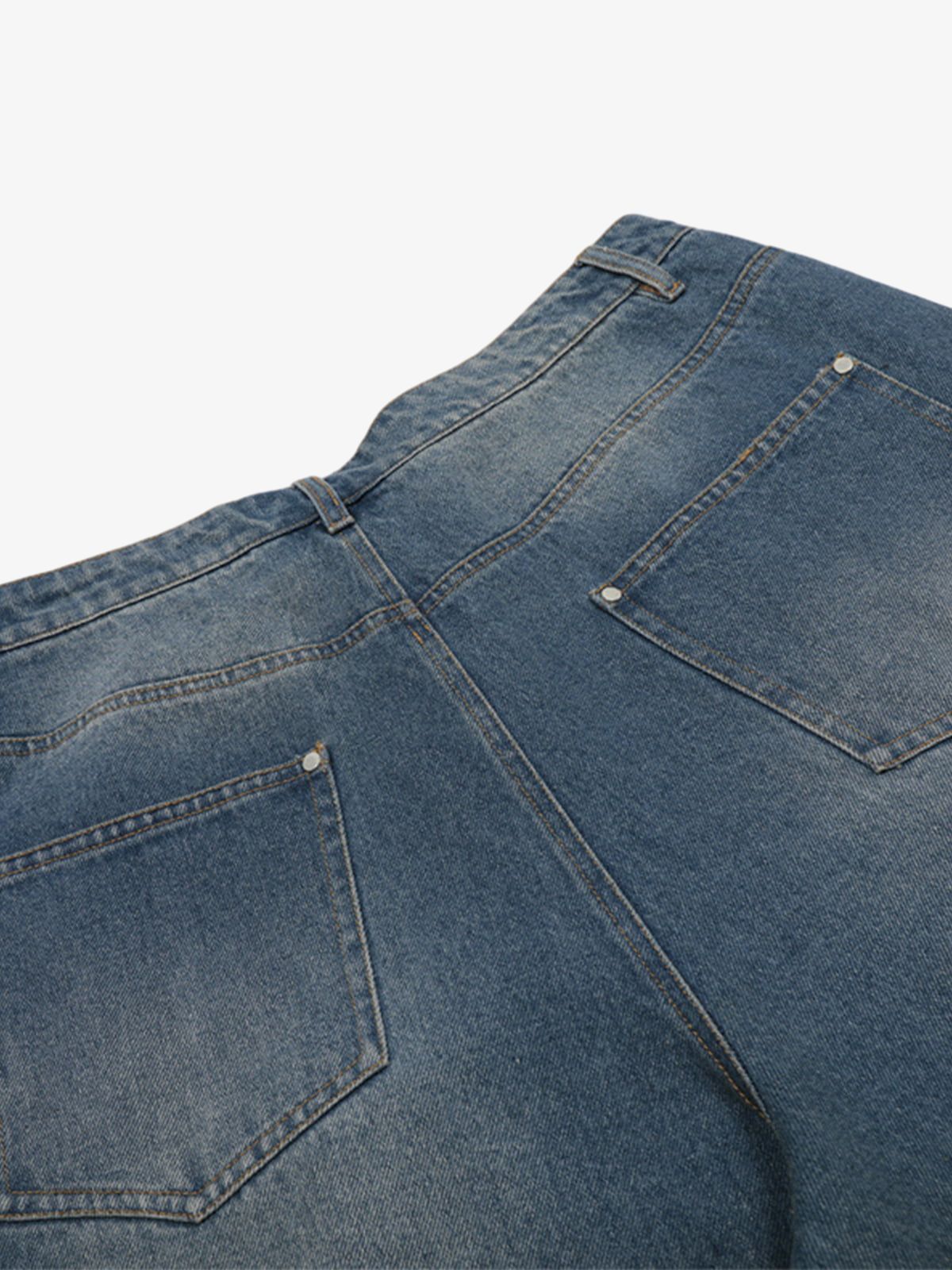 Washed White Denim Jorts 