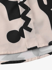 Thesupermade Vintage Full Print Lapel Short Sleeve Shirt 