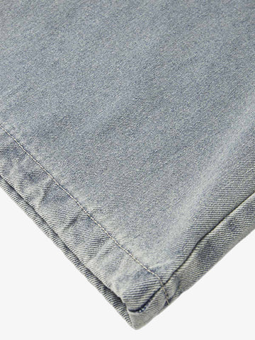 Plaid Double Waist Baggy Jeans - 2505 